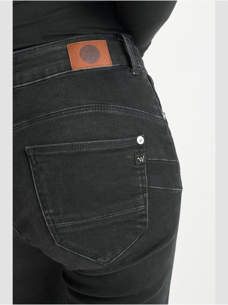 Jeans push-up droite 7/8ème 'Le Temps Des Cerises' Noir - Kiabi