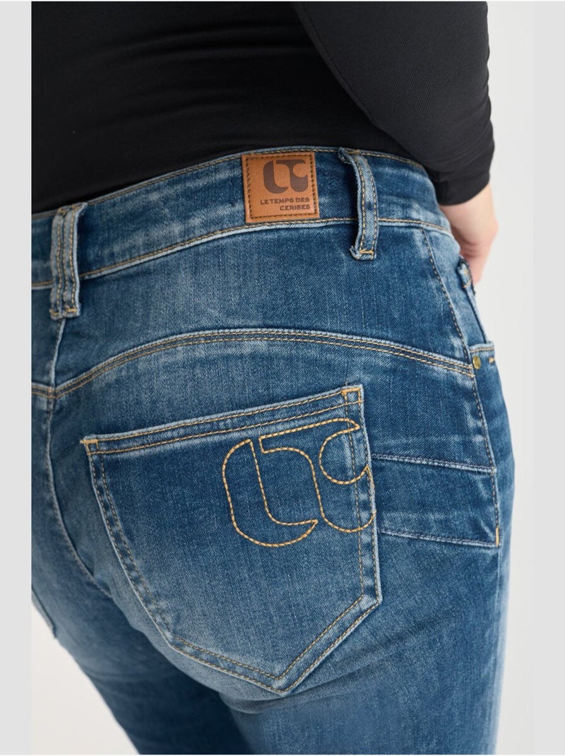 Jeans push-up droite 'Le Temps Des Cerises' Bleu - Kiabi