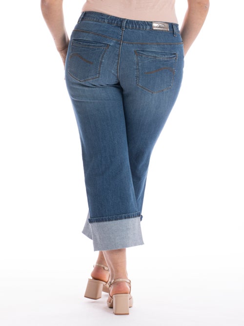 Jeans regular avec maxi revers OBHEM1 'OBER' - Kiabi