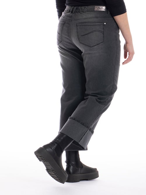 Jeans regular avec maxi revers OBHEM2 'OBER' - Kiabi