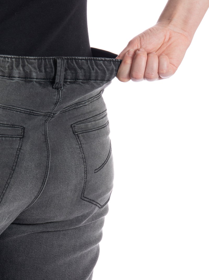Jeans regular avec maxi revers OBHEM2 'OBER' Gris - Kiabi