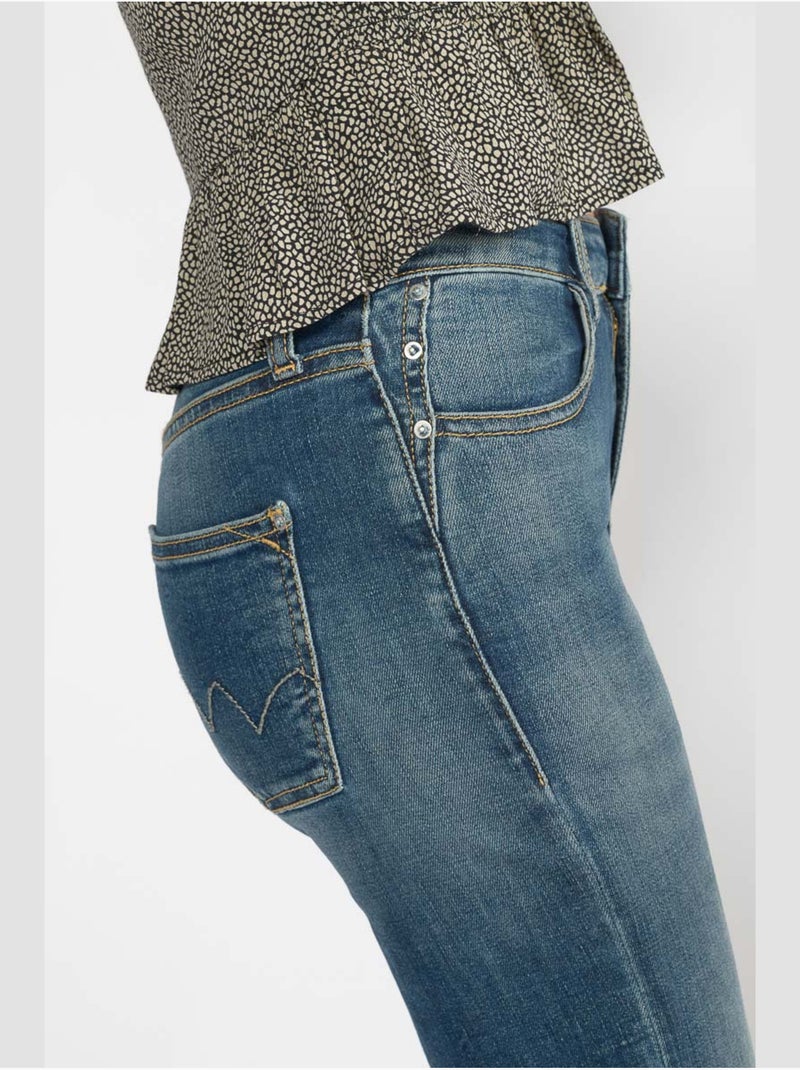 Jeans regular droite 'le temps des cerises' Bleu - Kiabi
