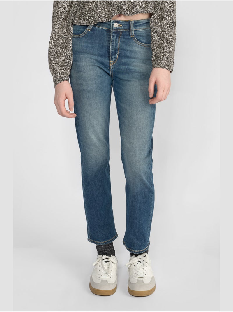Jeans regular droite 'le temps des cerises' Bleu - Kiabi