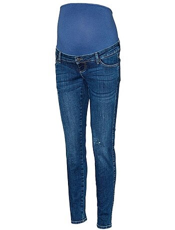Jeans regular fit femme mamalicous destroyed