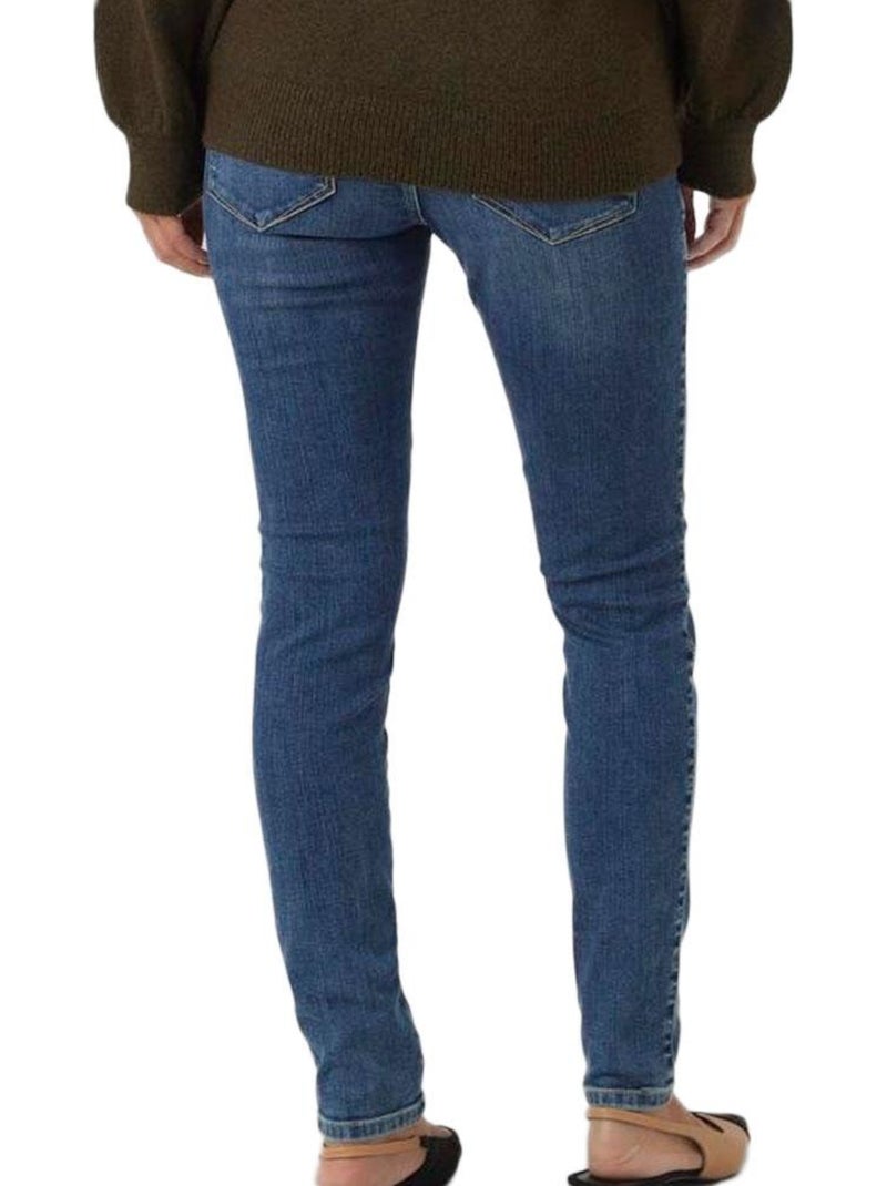 Jeans Regular Fit Femme Mamalicous Destroyed Bleu - Kiabi