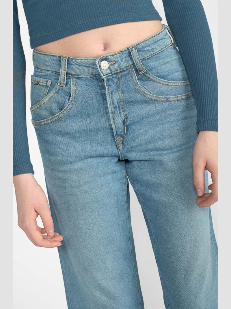 Jeans regular large taille haute regular droit 'Le Temps Des Cerises' Bleu - Kiabi