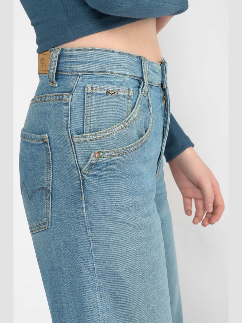 Jeans regular large taille haute regular droit 'Le Temps Des Cerises' Bleu - Kiabi