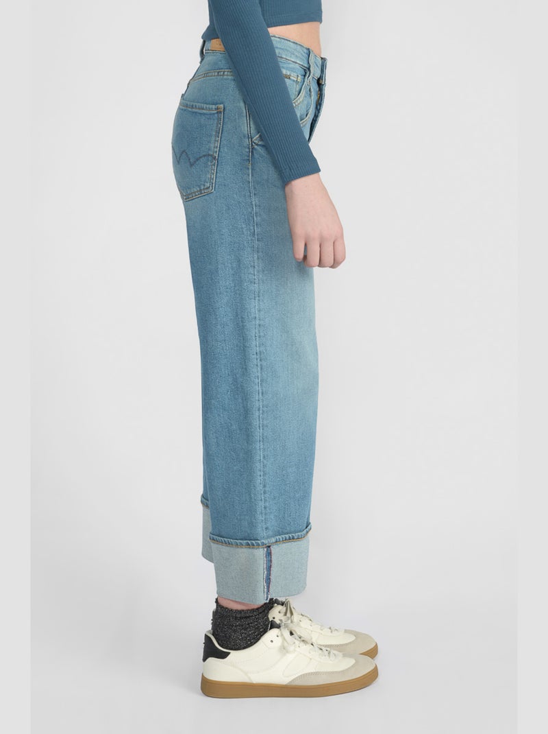 Jeans regular large taille haute regular droit 'Le Temps Des Cerises' Bleu - Kiabi