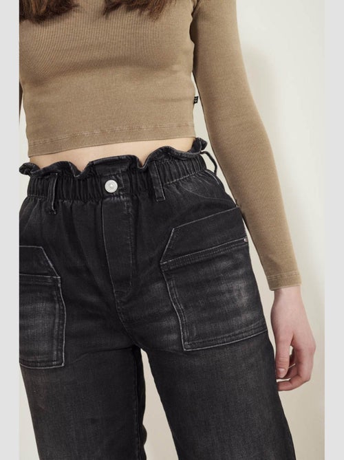 Jeans regular large taille haute regular droit 'Le Temps Des Cerises' - Kiabi