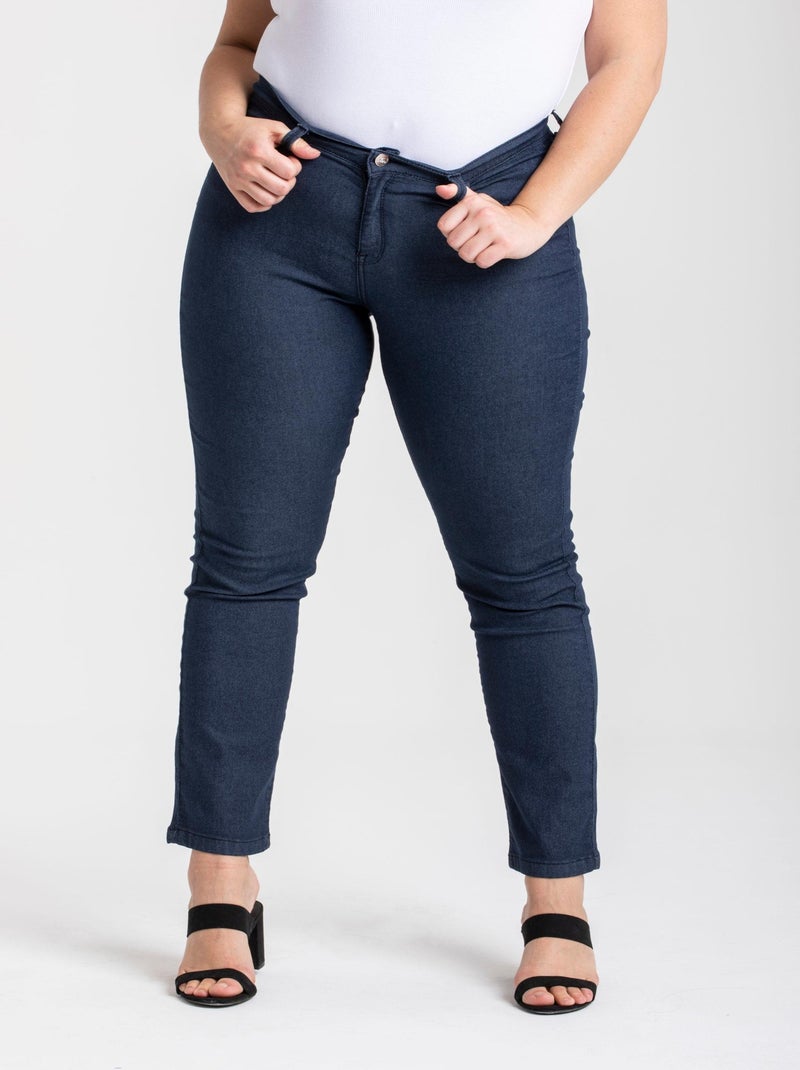 Jeans regular stretch twill de couleur OBR11 'OBER' Bleu - Kiabi