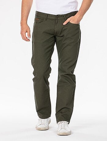 Jeans RL70 coupe droite confort coton dobby piqué léger AMAL - Kiabi