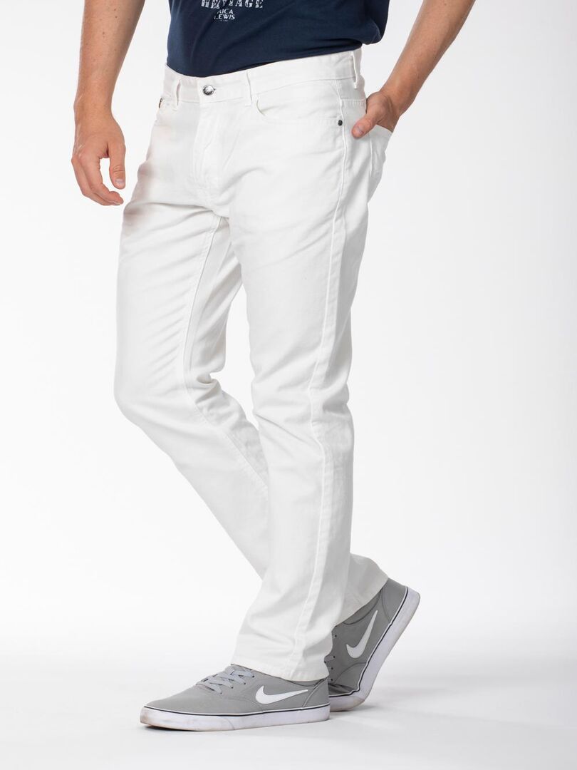 Jeans RL70 coupe droite confort denim ALBINO Blanc - Kiabi