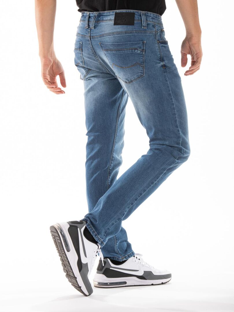 Jeans RL80 Fibreflex® super stonewashed coupe droite ajustée SANCHEZ 'Rica Lewis' Bleu - Kiabi