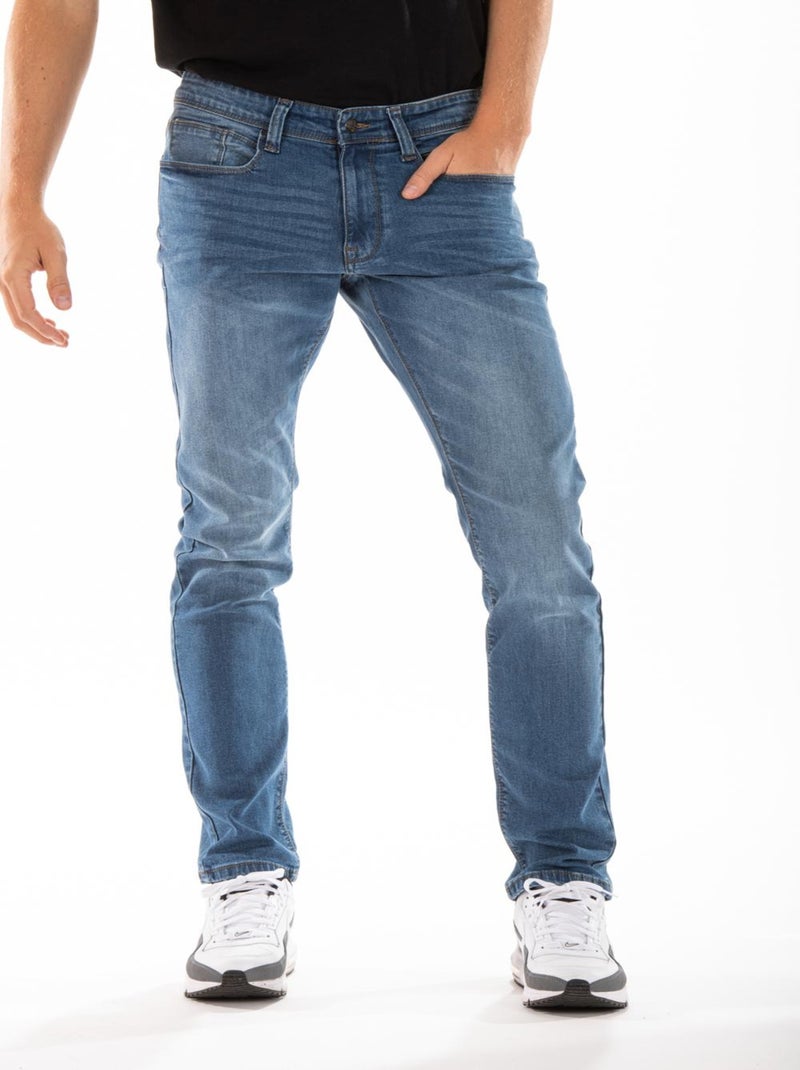 Jeans RL80 Fibreflex® super stonewashed coupe droite ajustée SANCHEZ 'Rica Lewis' Bleu - Kiabi