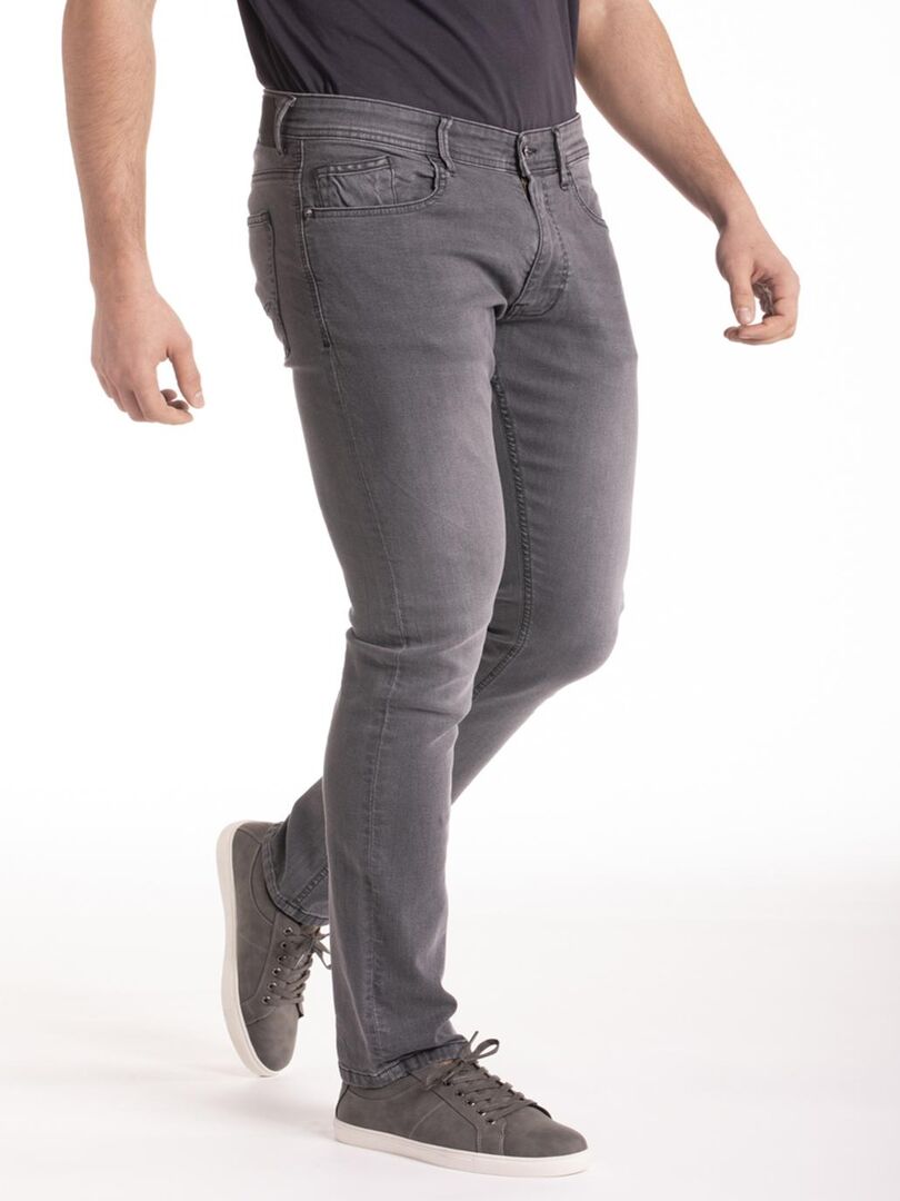 Jeans RL80 stretch Fibreflex® coupe droite ajustée BERANG Gris - Kiabi
