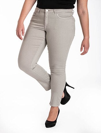 Jeans slim couleur taille haute stretch OBS12 'OBER'
