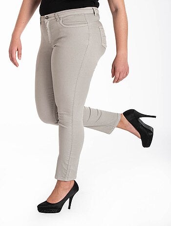 Jeans slim couleur taille haute stretch OBS12 'OBER'