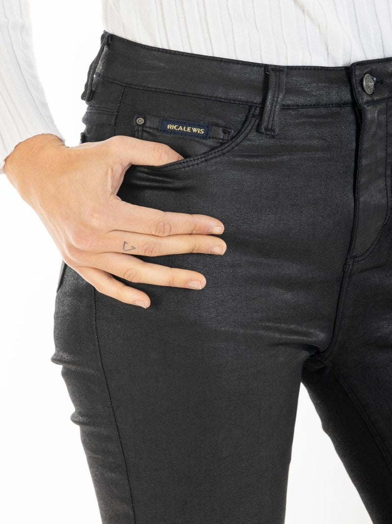 Jeans slim enduit stretch MARGO 'Rica Lewis' Noir - Kiabi