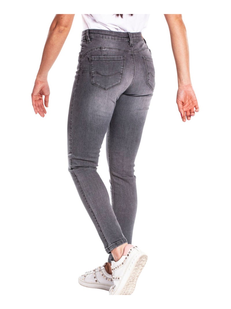 Jeans slim push up stretch CASAL 'Rica Lewis' Gris - Kiabi