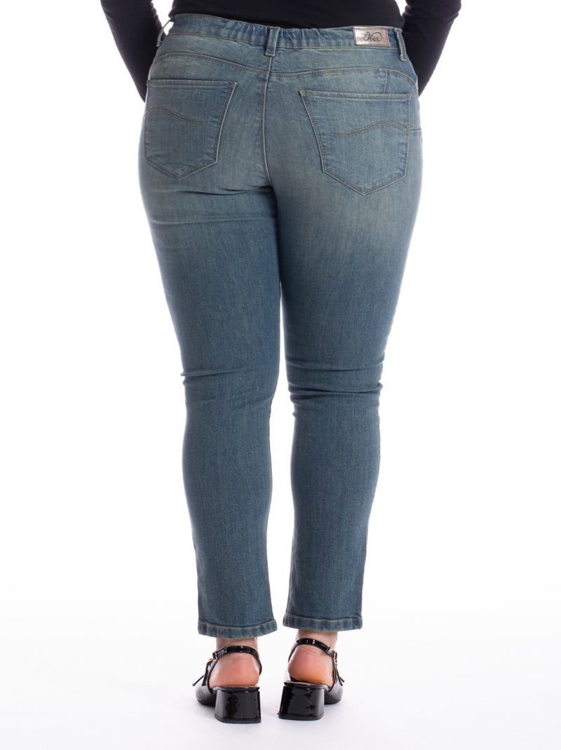 Jeans slim push-up stretch OBSPU3 'OBER' Bleu - Kiabi