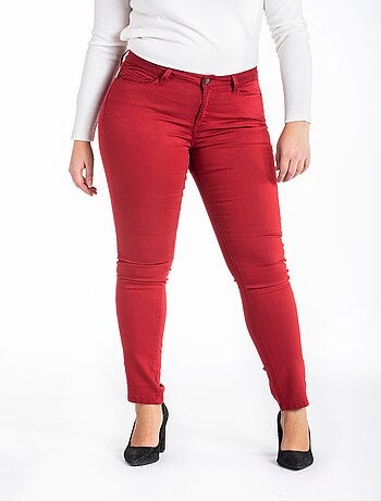 Jeans slim taille haute stretch OBS9 'OBER' - Kiabi