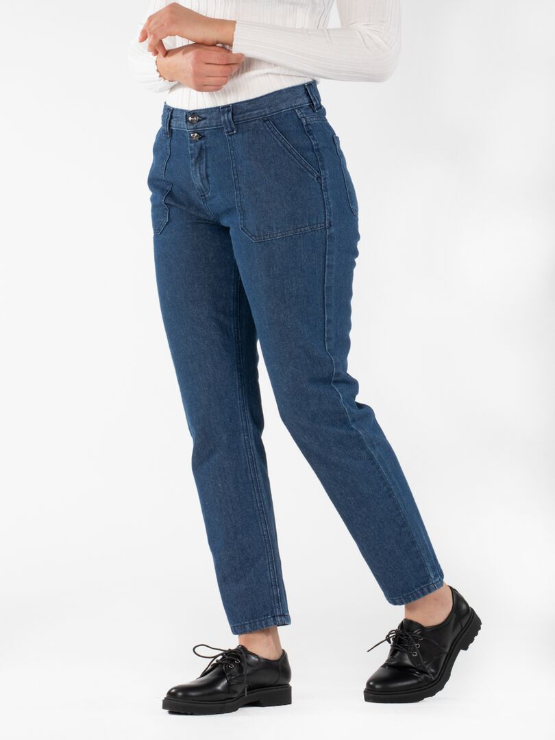 Jeans slim vintage brut NILLA  'Rica Lewis' Bleu - Kiabi