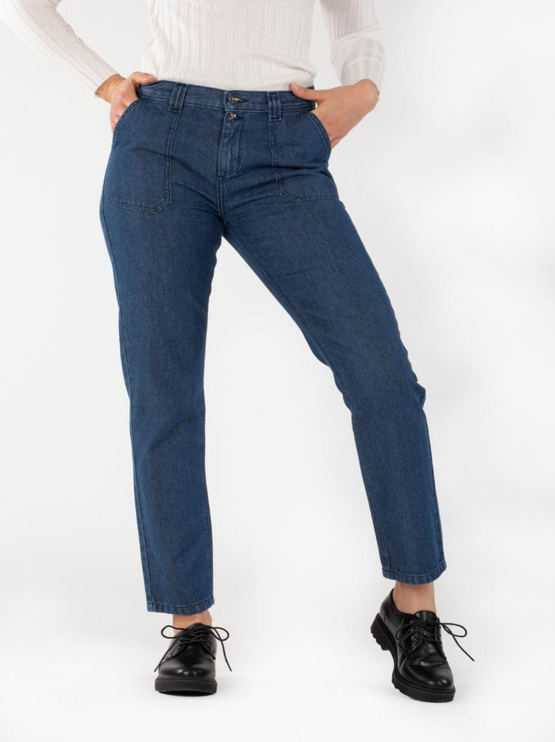 Jeans slim vintage brut NILLA  'Rica Lewis' Bleu - Kiabi