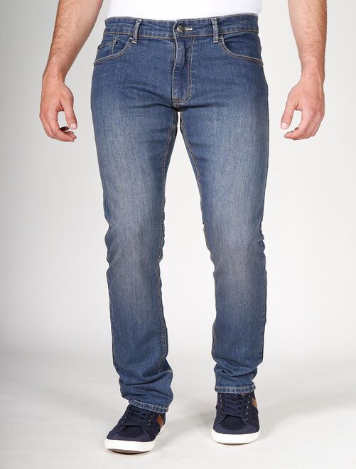 Jeans stretch Fibreflex® anti-inflation stone brossé ANTI3 - Kiabi