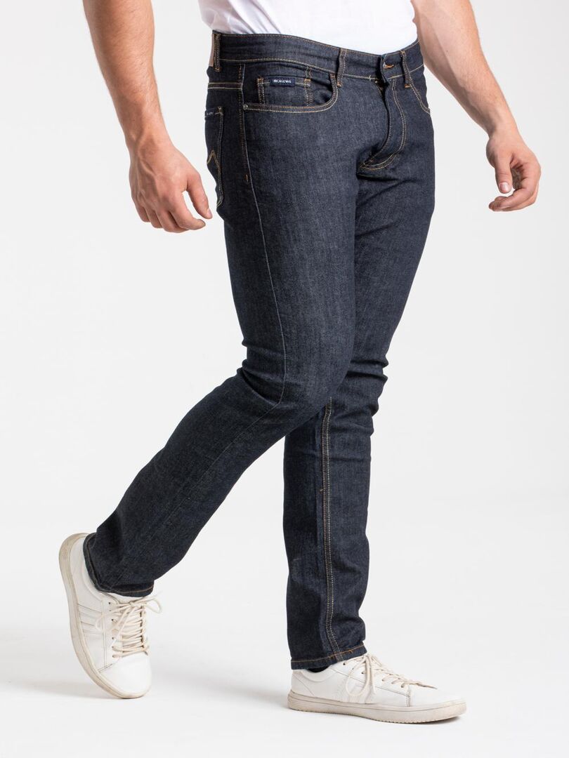 Jeans stretch Fibreflex® RL80 coupe droite ajustée brut Bleu - Kiabi