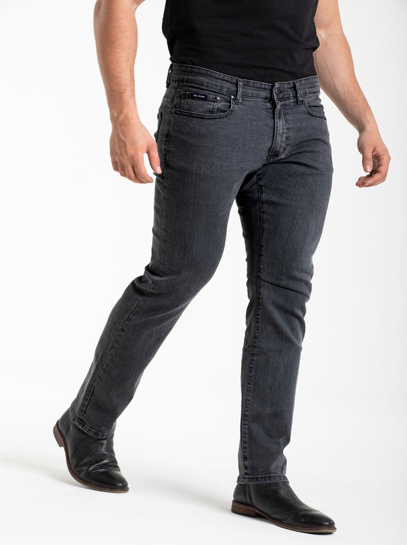 Jeans stretch RL70 Fibreflex® coupe droite confort BARONE 'Rica Lewis' Gris - Kiabi