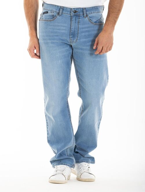 Jeans stretch RL70 Fibreflex® coupe droite tendance denim bleached CARLO 'Rica Lewis' - Kiabi