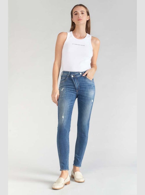 Jeans taille haute POWER skinny 7/8ème 'Le Temps Des Cerises' - Kiabi