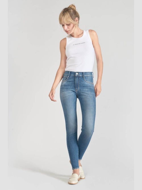 Jeans taille haute POWER skinny 7/8ème 'Le Temps Des Cerises' - Kiabi