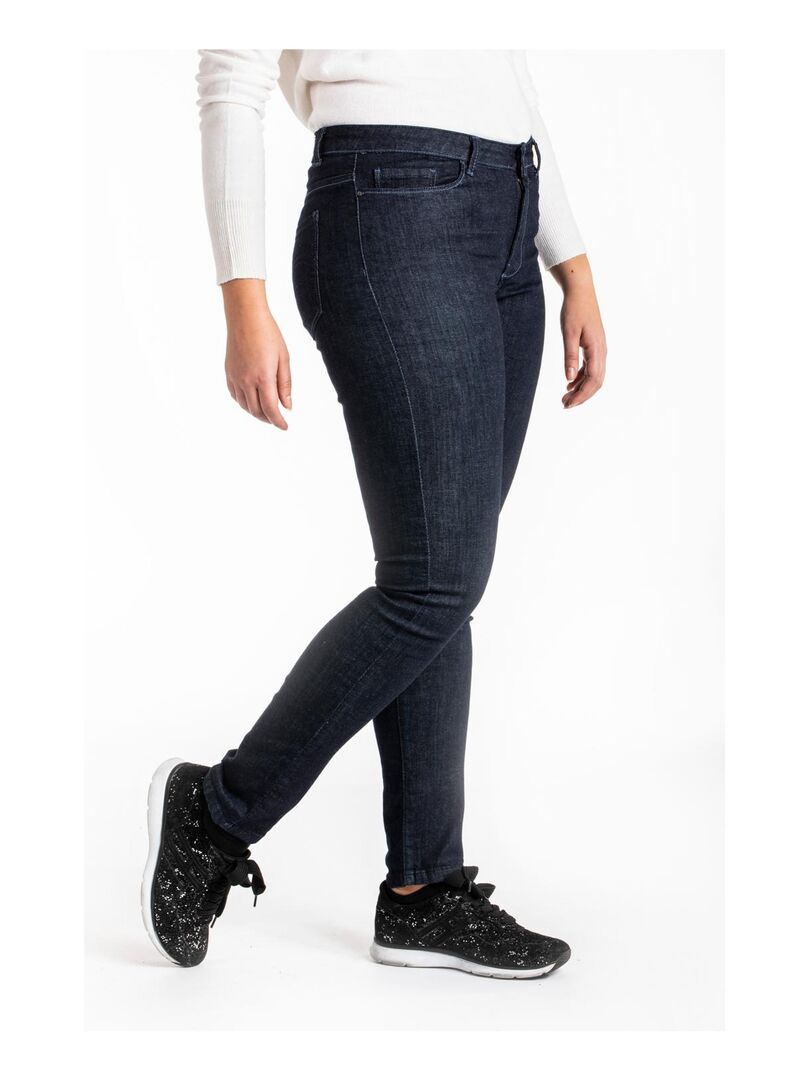 Jeans taille haute slim denim OBS6 'OBER' Bleu - Kiabi