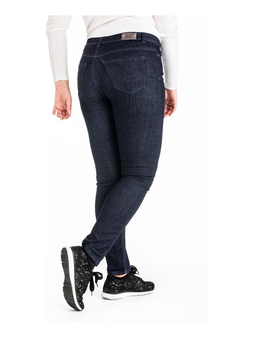 Jeans taille haute slim denim OBS6 'OBER' Bleu - Kiabi