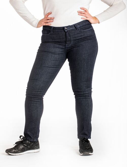 Jeans taille haute slim denim OBS6 'OBER' - Kiabi