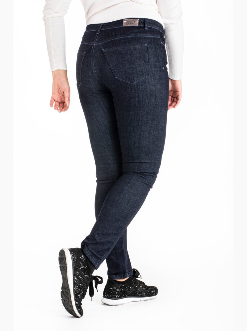 Jeans taille haute slim denim OBS6 'OBER' Bleu - Kiabi