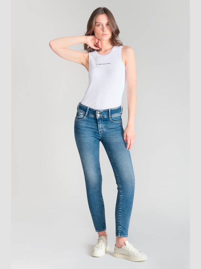 Jeans ULTRA PULP push-up slim 7/8ème 'Le Temps Des Cerises' Bleu - Kiabi
