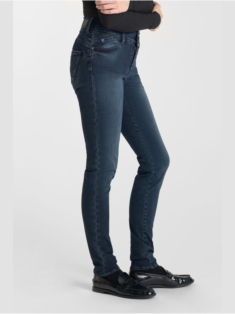 Jeans ULTRA PULP push-up slim 7/8ème 'Le Temps Des Cerises' Bleu - Kiabi