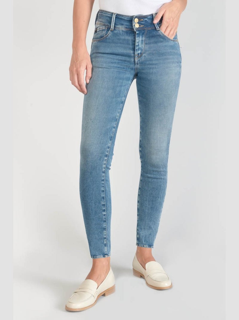 Jeans ULTRA PULP push-up slim 7/8ème 'Le Temps Des Cerises' Bleu - Kiabi