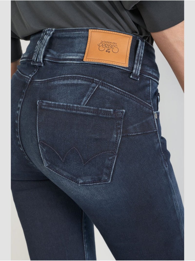 Jeans ultra pulp push-up slim 7/8ème 'le temps des cerises' Bleu - Kiabi