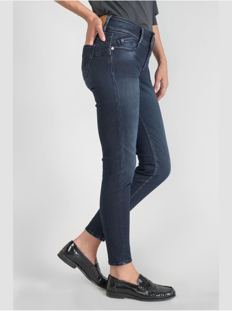 Jeans ultra pulp push-up slim 7/8ème 'le temps des cerises' Bleu - Kiabi
