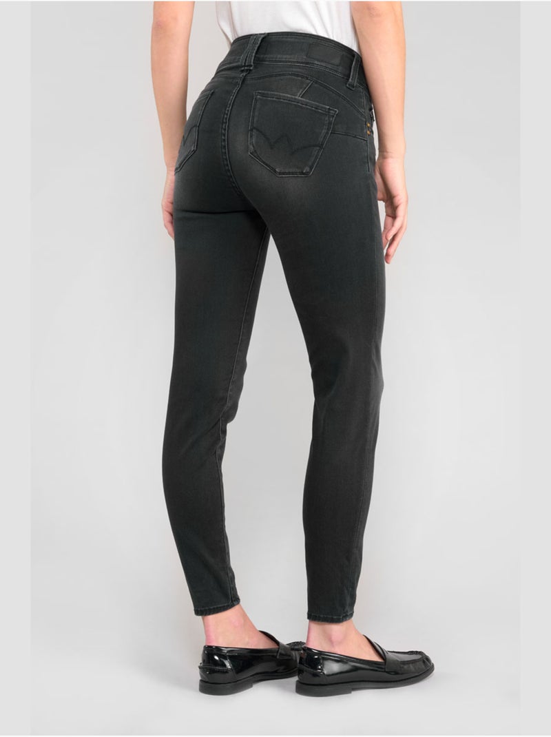 Jeans ultra pulp push-up slim 7/8ème 'le temps des cerises' Noir - Kiabi