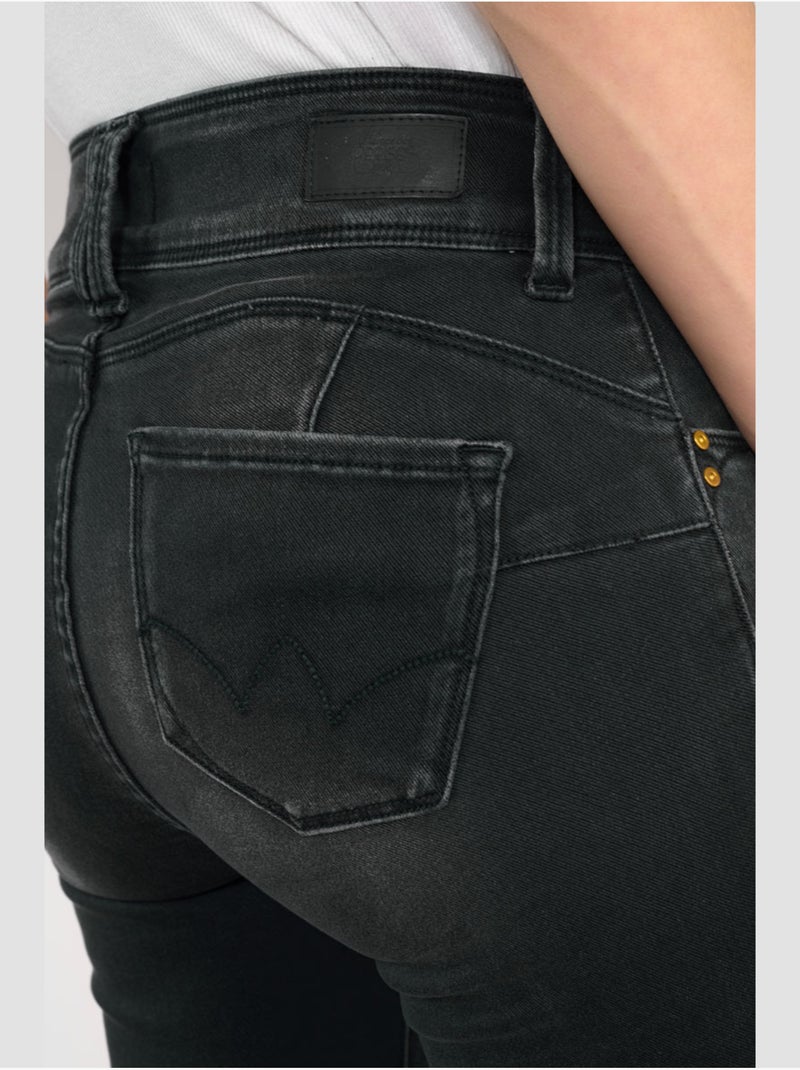 Jeans ultra pulp push-up slim 7/8ème 'le temps des cerises' Noir - Kiabi