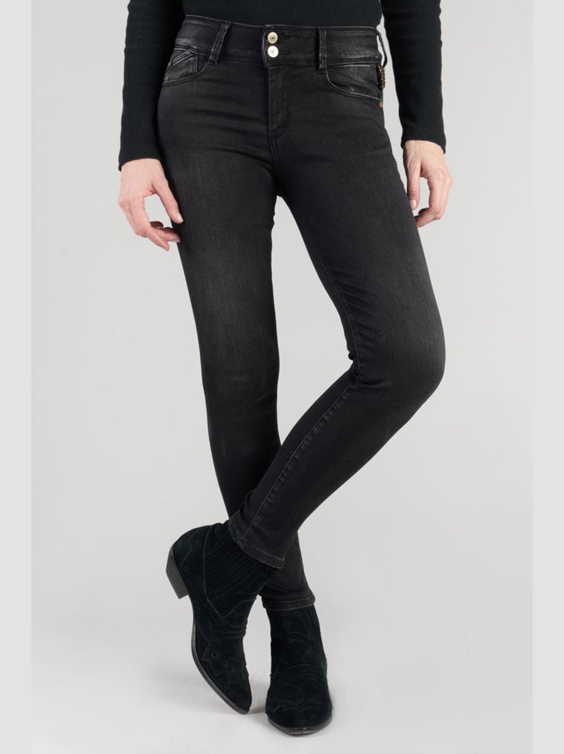 Jeans ULTRA PULP push-up slim 7/8ème 'Le Temps Des Cerises' Noir - Kiabi