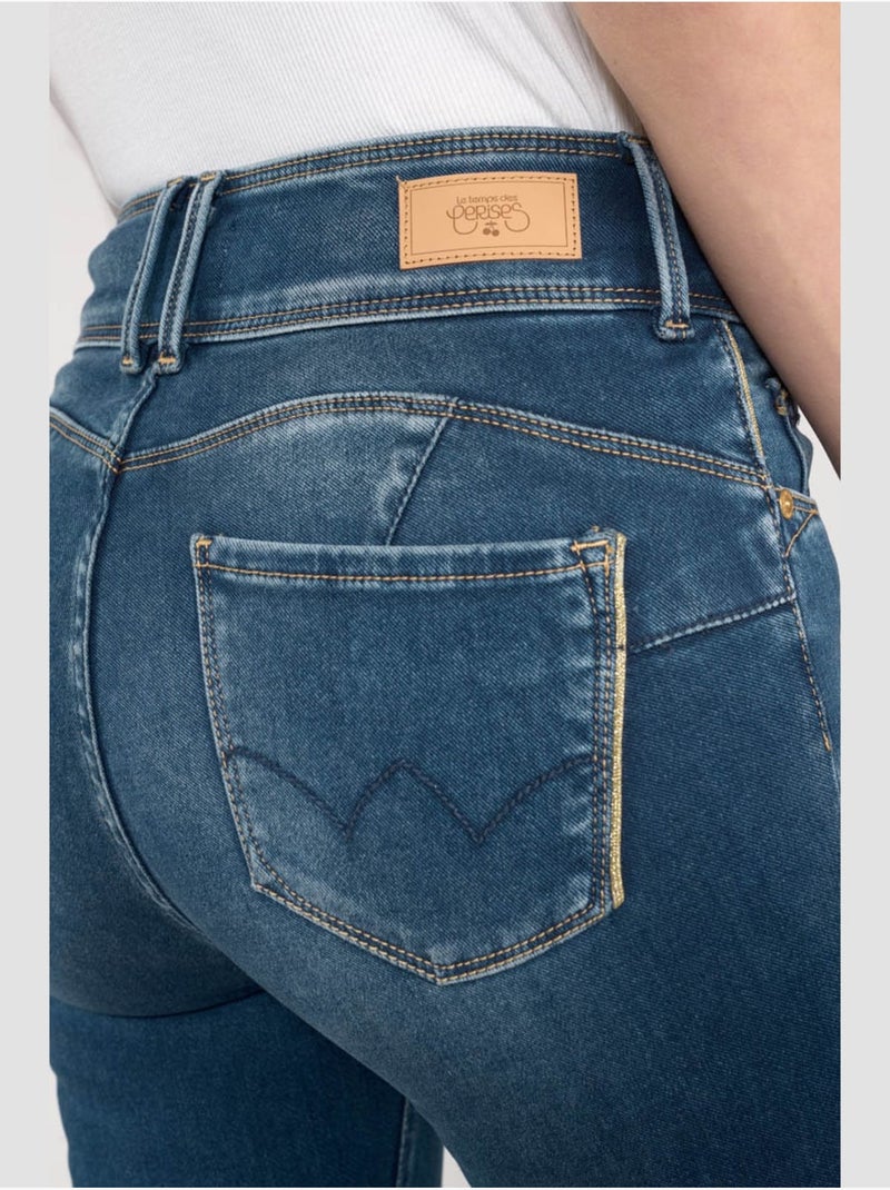 Jeans ultra pulp push-up slim 'le temps des cerises' Bleu - Kiabi
