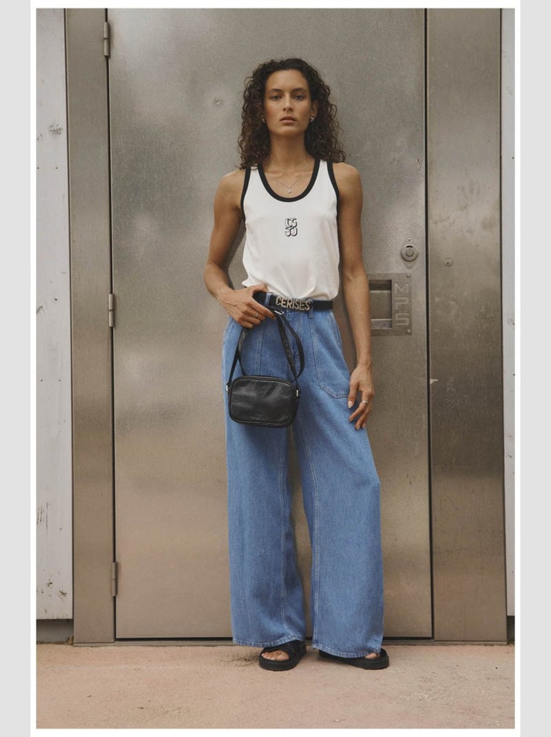 Jeans VICTORIA loose large 'Le Temps Des Cerises' Bleu - Kiabi