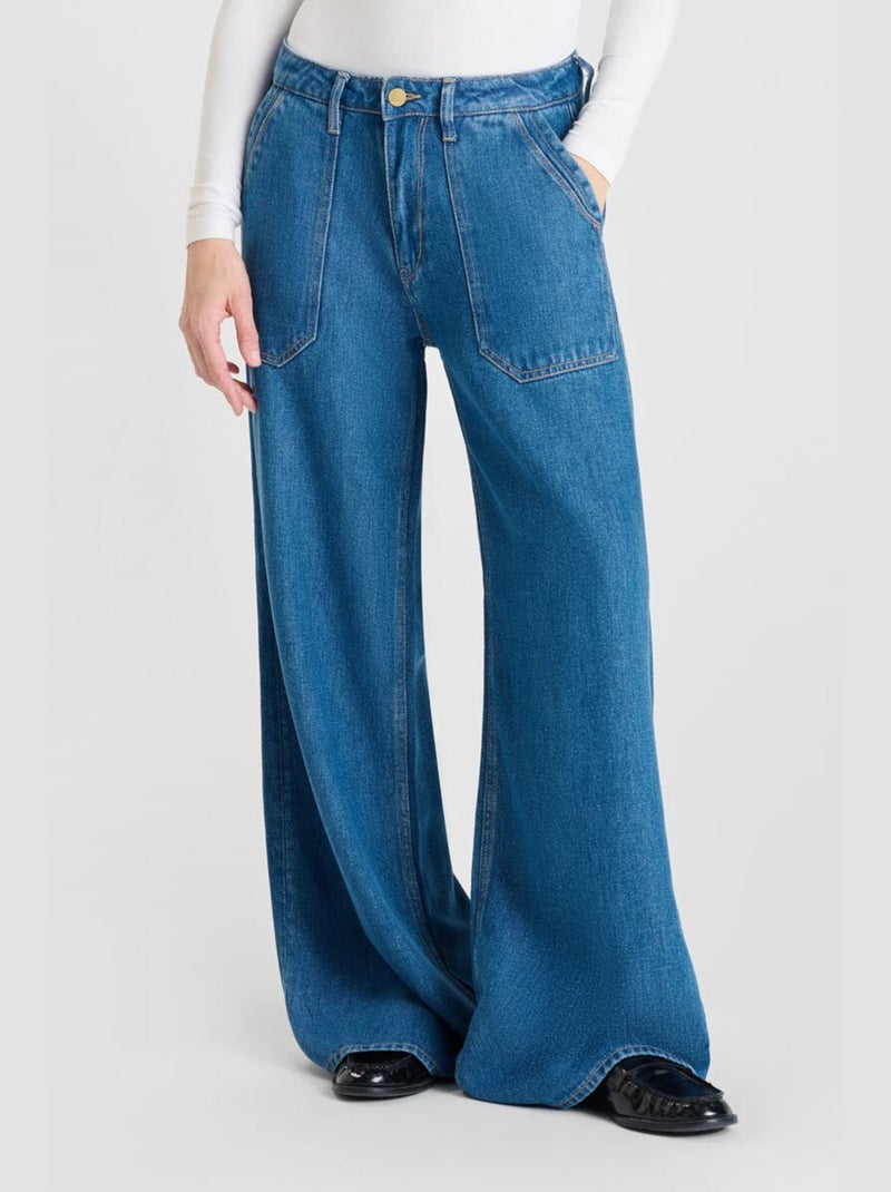 Jeans VICTORIA loose large 'Le Temps Des Cerises' Bleu - Kiabi