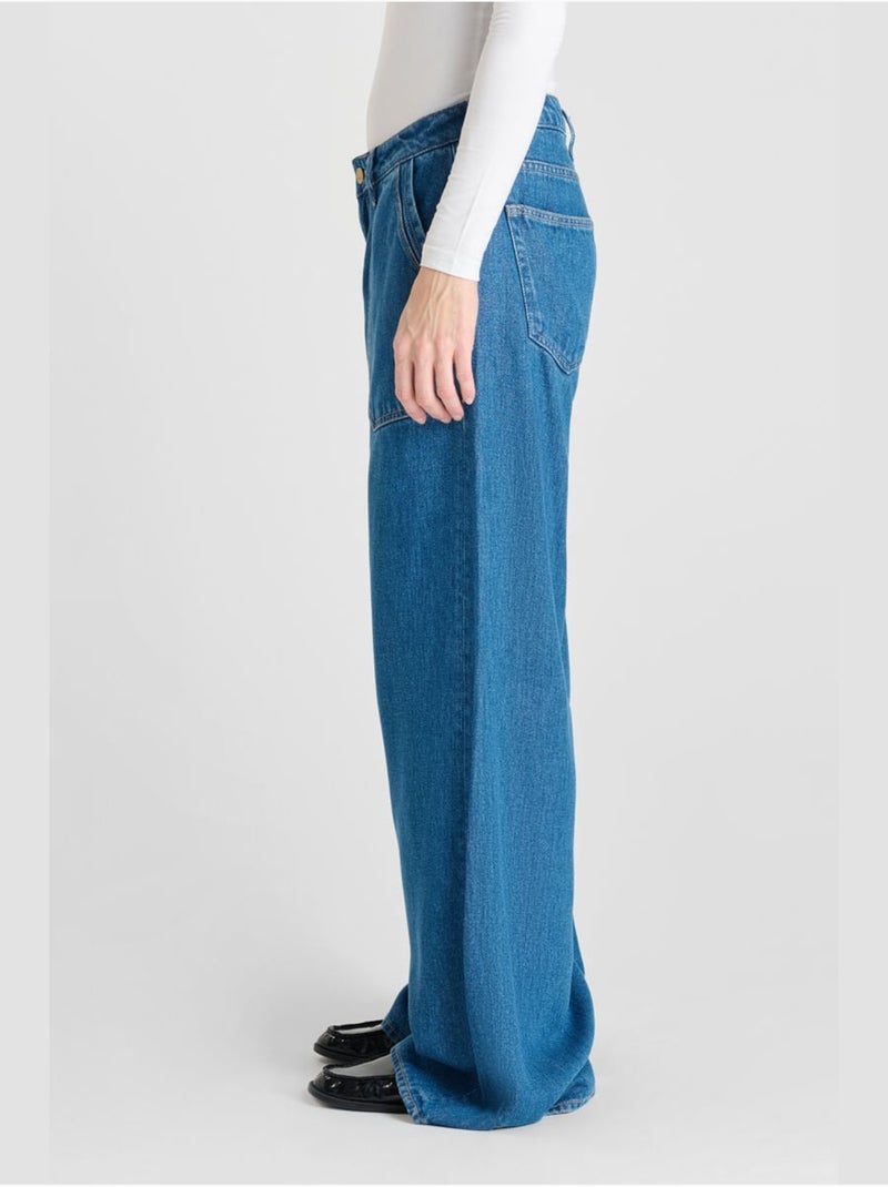 Jeans VICTORIA loose large 'Le Temps Des Cerises' Bleu - Kiabi