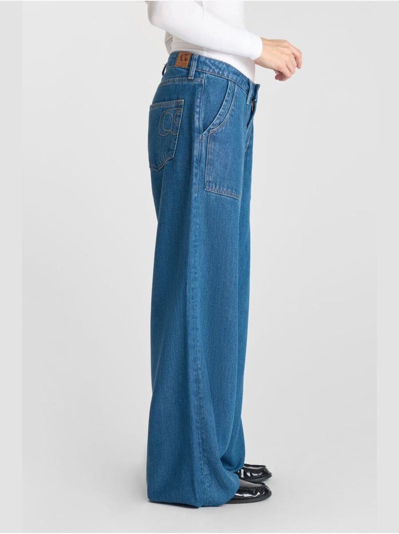 Jeans VICTORIA loose large 'Le Temps Des Cerises' Bleu - Kiabi